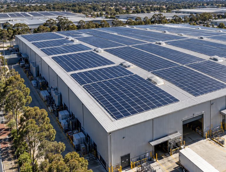 Australian Industrial Solar Roof Aerial
