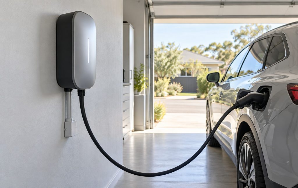 Modern Home Ev Charging Setup